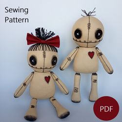 Voodoo Doll Pattern & Sewing Tutorial (in 2 sizes)