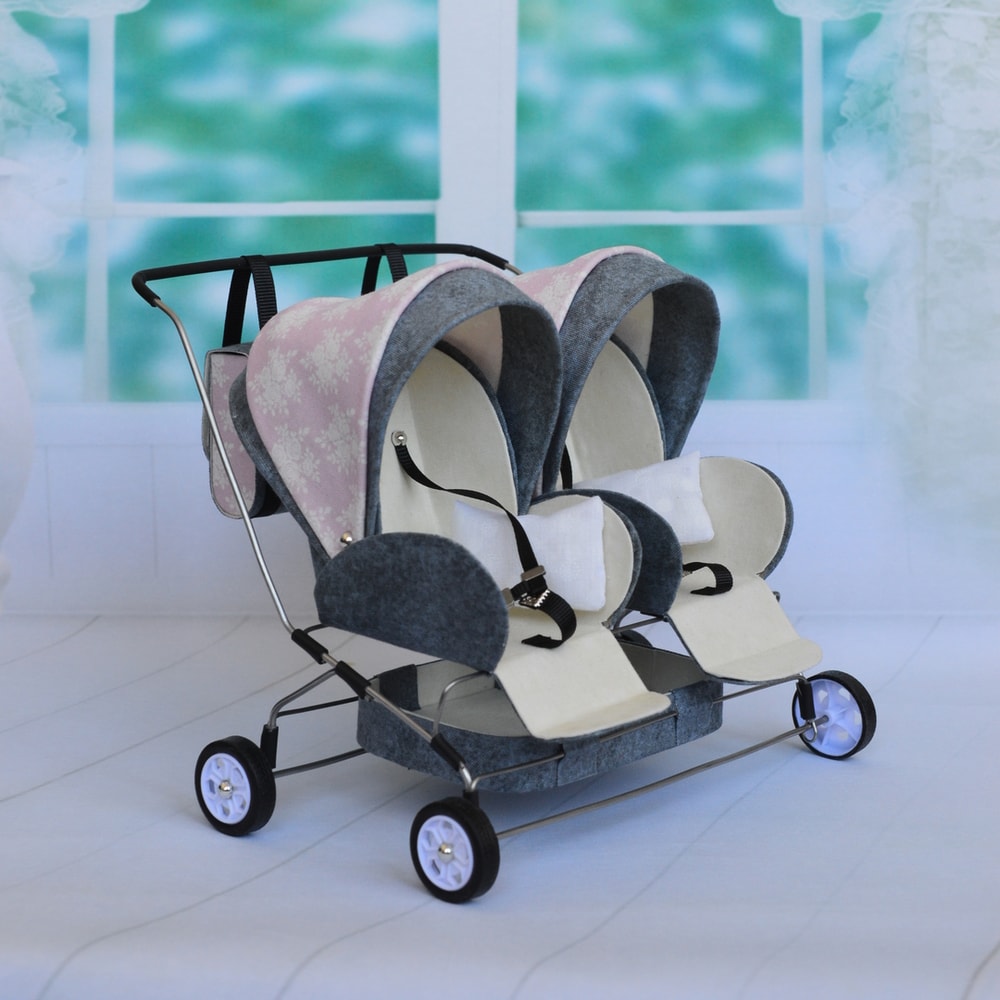 Baby- stroller -for- two- Barbie- dolls-6