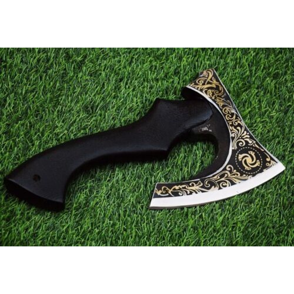 SlicewithVikingStrength CustomHandforgedCarbonSteelVikingAxePizzaCutterBestGiftforHim