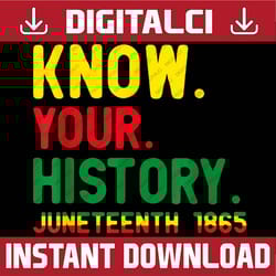 juneteenth know your history 1865 juneteenth, black history, black power, black woman, since 1865 png sublimation