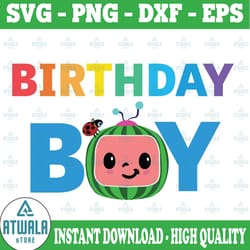 cocomelon birthday boy svg, coco melon svg, cocomelon bundle svg, cocomelon birthday svg, watermelon birthday svg png ep