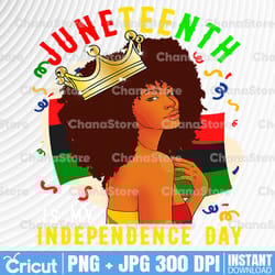 juneteenth 1865 png digital file, black woman png, afro woman, afro girl, juneteenth queen melanin african american