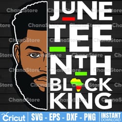 juneteenth black king svg png, afro african american men png, june 19th 1865, celebrate juneteenth independence day