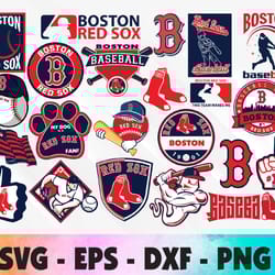 boston red sox bundle logo, mlb team, basketball svg, png, eps, dxf