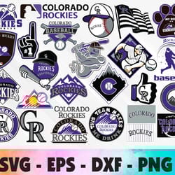 colorado rockies bundle logo,mlb team, logo basketball, svg, png, eps, dxf