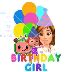 cocomelon birthday girl png sublimation digital download high resolution