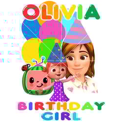 cocomelon personalized custom add name birthday girl png sublimation digital download high resolution