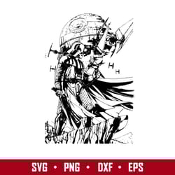 darth vader star wars svg, darth vader silhouette svg, star wars svg, png dxf eps digital file
