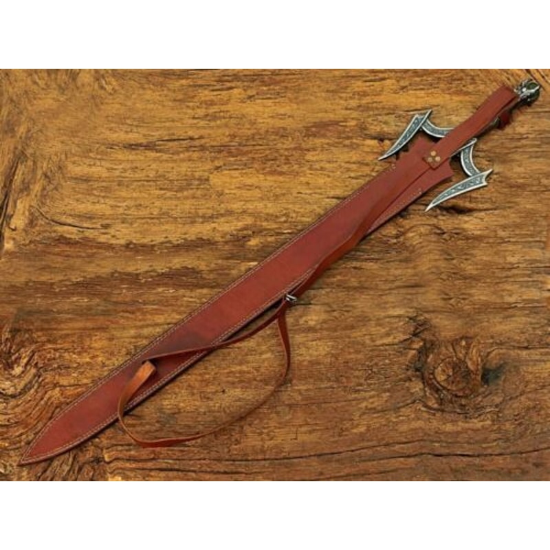 Capture-Mom's-Imagination-Handmade-Damascus-Steel-Barbarian-Light-Sword-w-Jewel-Handle-&-Leather-Sheath-Ideal-Mother's-Day-Gift (5).jpg