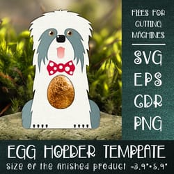 old english sheepdog | egg holder template