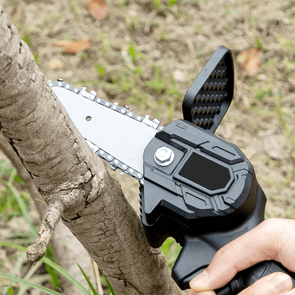 Handheld Mini Battery Powered Chainsaw | Heavy Duty Lithium Chainsaw For Easy Wood Cutting | Anti-Slip Mini Chainsaw 2