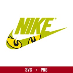 grinch eye nike svg, grich eye swoosh svg, nike logo svg, grich svg, png digital file