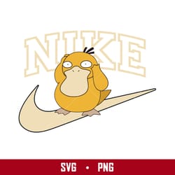 nike koduck svg, koduck swoosh svg, nike logo svg, pokemon nike svg, png digital file