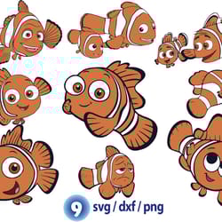 disney finding nemo svg, nemo svg, dory and nemo svg png