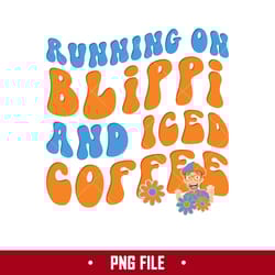 running on blippi and iced coffee png, blippi png, cartoon png digital file