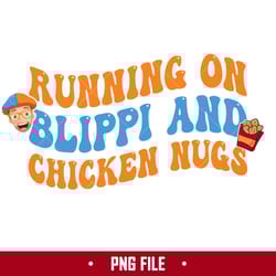 running on blippi and chicken nugs png, blippi png, cartoon png digital file