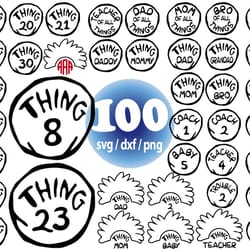 thing 1 thing 2 svg, dr seuss svg, lorax svg, grinch svg, dr seuss quote svg