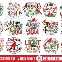 20 designs christmas cardinals sublimation png bundle