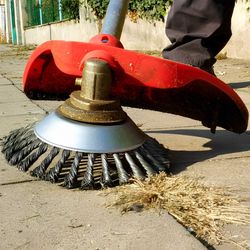 Durable Weed Trimmer Head | Easy To Clean And Maintain Steel Wire Weed Brush | Derusting Weeding Brush