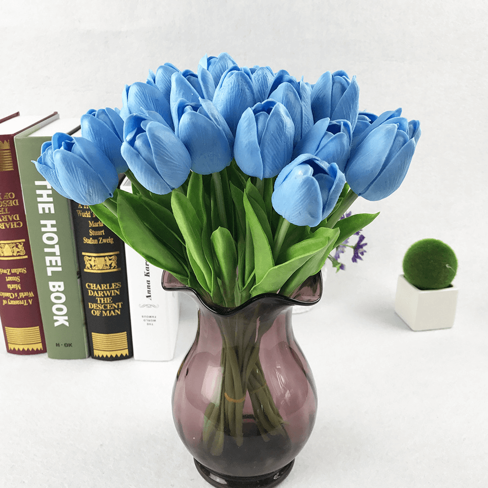 durableartificialtulipbouqueteverfreshsoftbluepng