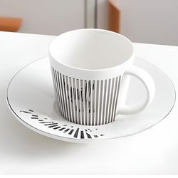 Elegant Looking Anamorphic Cup and Saucer for Tea Time