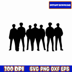 bts signatures bundle svg cut file for cricut, silhouette, kpop bts clipart, bts silhouette, vinyl prints, tshirt prints