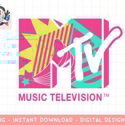 classic mtv logo pink and teal design png, digital download, instant download,mtv, mtv logo, mtv png