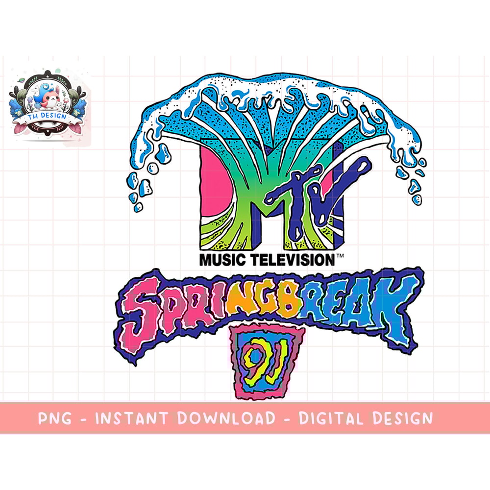 Classic MTV Logo Spring Break 91' Design T- Shirts T-Shirt copy.jpg