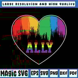 hearts lgbt equality svg, love lgbtq rainbow flag svg, lgbtq ally design, gay pride, lgbt svg, digital download