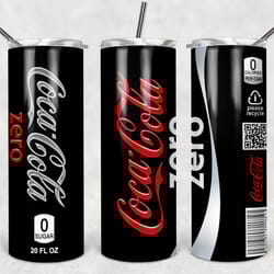 coke zero tumbler wrap design - jpeg & png - sublimation printing - soda / pop - 20oz tumbler