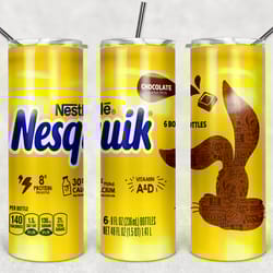 nesquik tumbler wrap design - jpeg & png - sublimation printing - soda / pop - 20oz tumbler