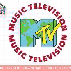 mtv logo with earth print png, digital download, instant download,mtv, mtv logo, mtv png
