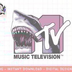 mtv shark shaped logo fill in blue and pink png, digital download, instant download,mtv, mtv logo, mtv png
