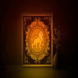 zodiac leo shadow box svg template, astrological signs papercut lightbox cricut svg, 3d layered paper cut light box dxf
