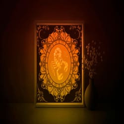 zodiac scorpio shadow box svg template, astrological signs papercut lightbox cricut svg, 3d layered paper cut light box