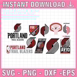 10 files nba portland trail blazers svg,portland svg,trail svg, blazers svg, basketball bundle svg,nba svg, nba svg, bas
