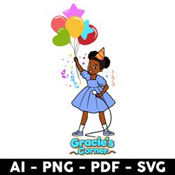 Gracie Corner Party Png, Girl Png, Gracie Corner Girl Png, Gracie Girl Png, Gracie Png, Cartoon Png - Digital File