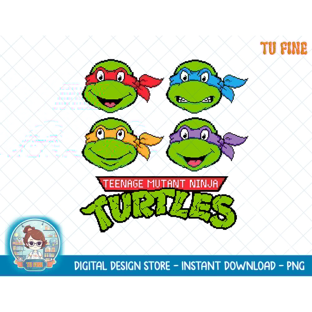 Teenage Mutant Ninja Turtles 16-Bit Turtle Heads T-Shirt copy.jpg