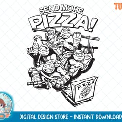 teenage mutant ninja turtles outlined pizza group t-shirt.png