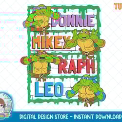 tmnt all ninja turtles with names premium t-shirt.png