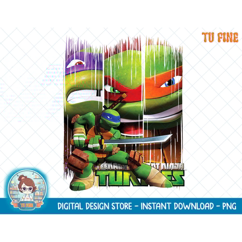 TMNT Leonardo In Front group Shot T-Shirt copy.jpg