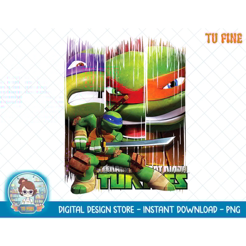 TMNT Leonardo In Front group Shot T-Shirt copy.jpg