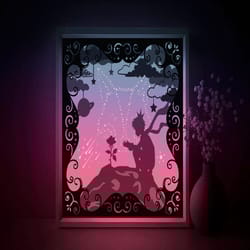 little prince shadow box svg template, fairytale papercut lightbox cricut svg, 3d layered paper cut light box dxf paperc
