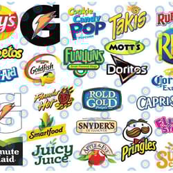 25 png images | popular chip and juice brand logos digital download, logo bundle , sport bundle