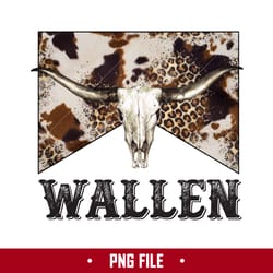wallen bull skull leopard png, bull skull png, wallen western png, country western png digital file