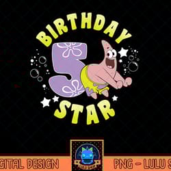 nickelodeon spongebob squarepants patrick birthday star 5 t-shirt.png