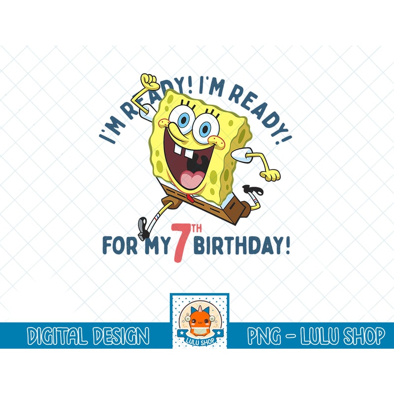 Nickelodeon SpongeBob SquarePants Ready For My 7th Birthday T-Shirt copy.jpg