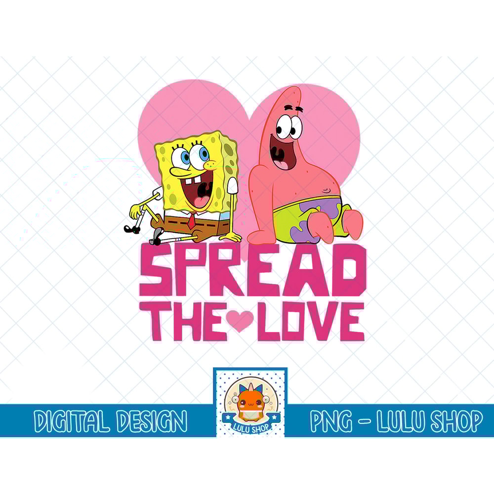 Spongebob And Patrick Spread The Love T-Shirt copy.jpg