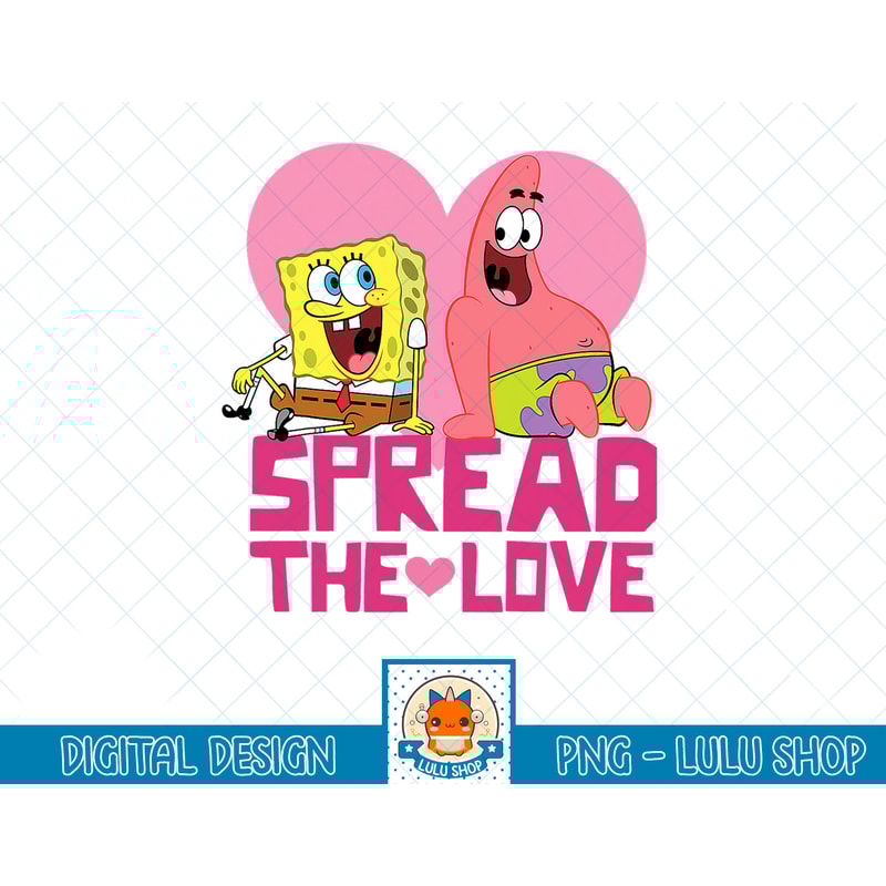 Spongebob And Patrick Spread The Love T-Shirt copy.jpg