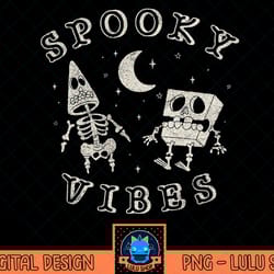 spongebob squarepants and patrick halloween spooky vibes t-shirt.png